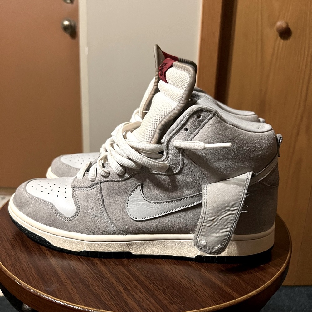 Nike SB Dunk High Pro "Pee Wee Herman" 2007 Size 9.5 Heather Grey